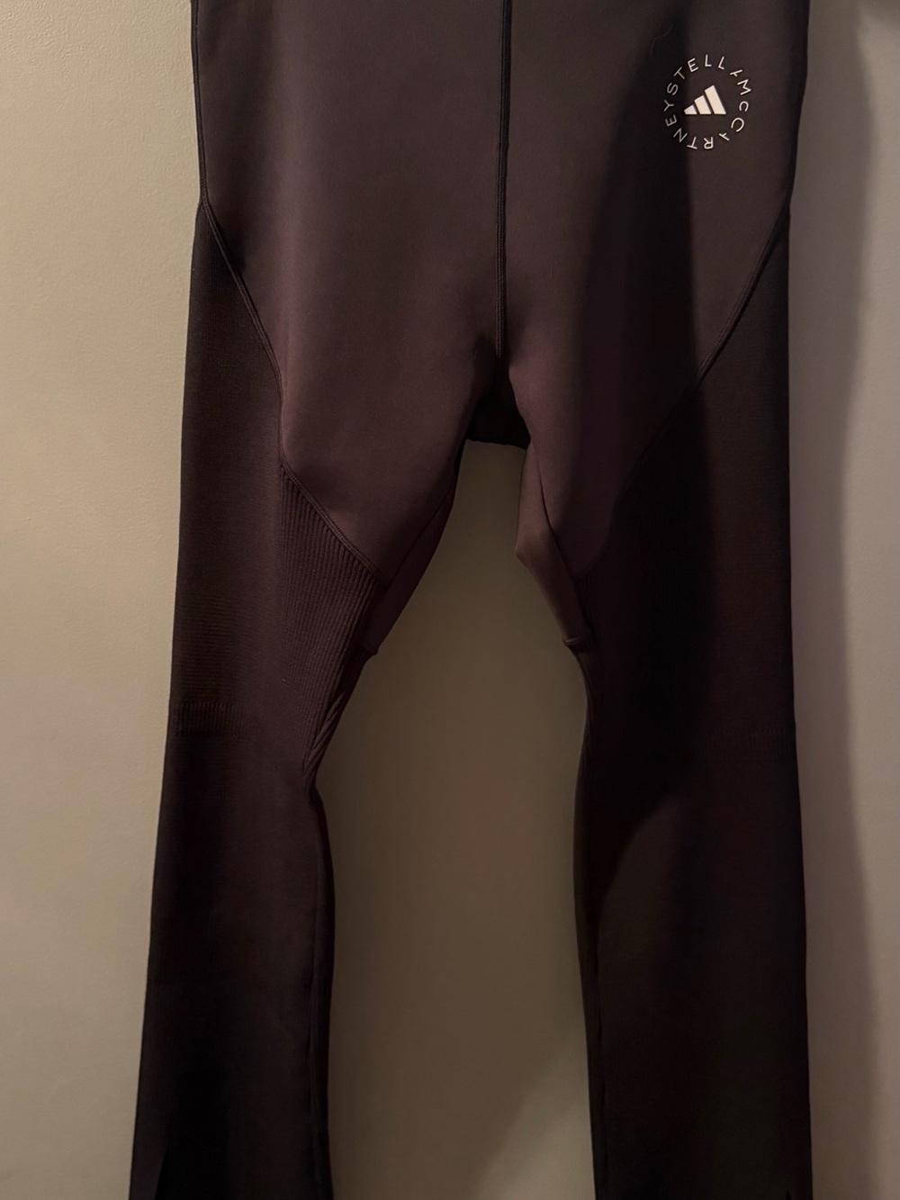 Adidas by Stella McCartney TrueStrength Yoga Tights Flat Knit Slit Pants Black